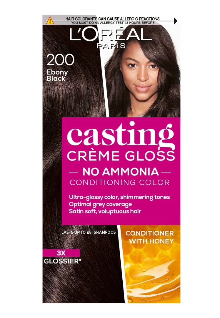Loreal Casting Cream Gloss Hair Color - Deep Black 200