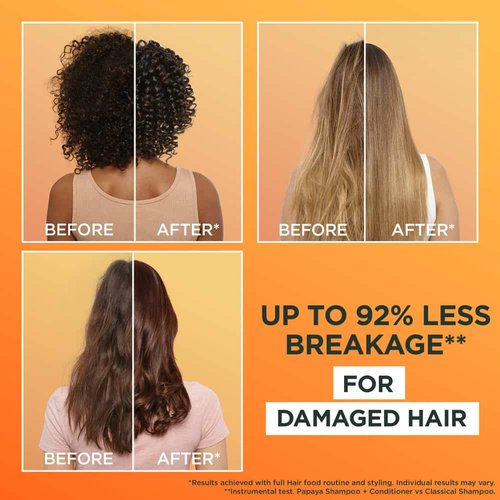 Garnier Ultimate Blends Papaya Hair Food Conditioner for Damaged Hair 350ml - Image 4