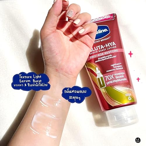 Vaseline Healthy Bright Gluta-Hya Serum Burst Lotion Pro - Age Restore 300ml - Image 3