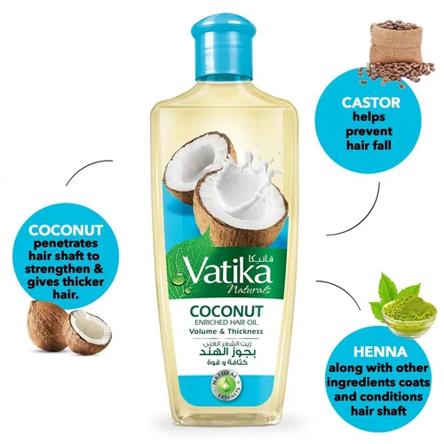 Vatika Enriched Hair Oil With Coconut Oil 200ml - Image 4