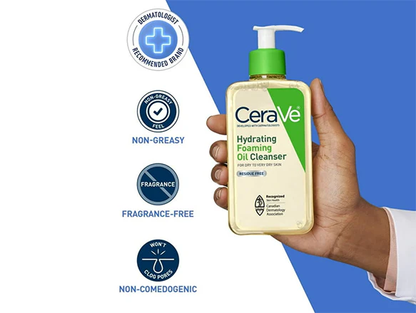 Cerave Hydrating Foaming Oil Cleanser 236ml - Image 2