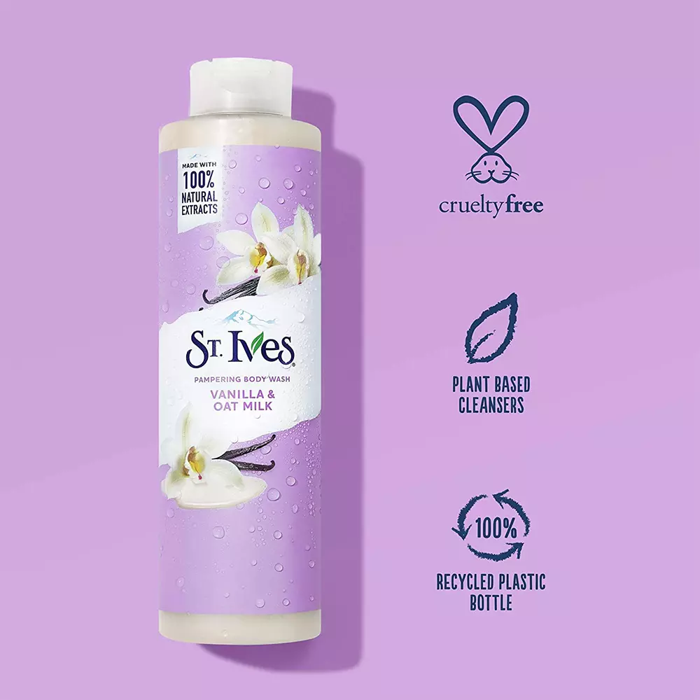 St. Ives Vanilla & Oat Milk Pampering Body Wash 650ml - Image 3