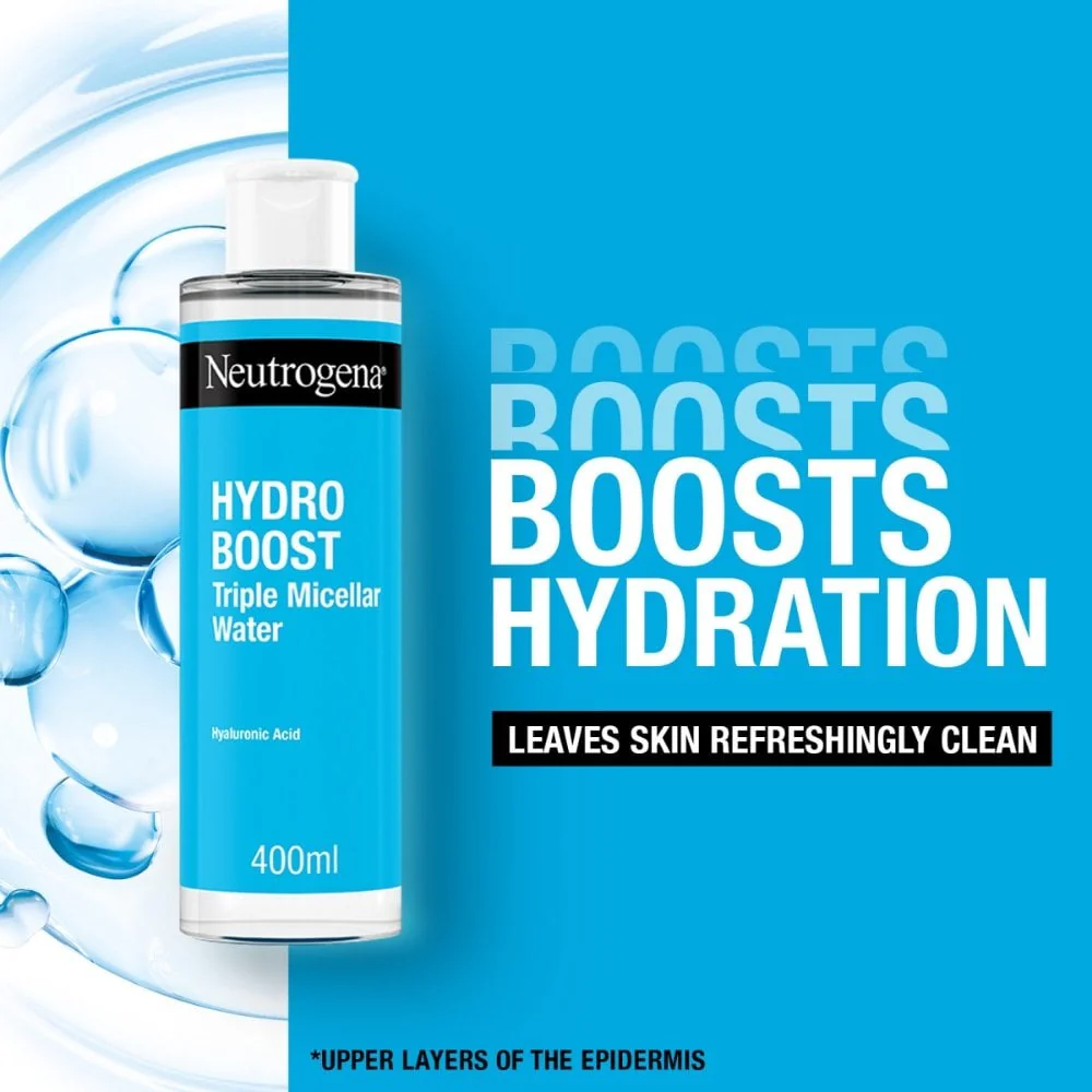 Neutrogena hydro boost Triple micellar water hyaluronic acid 400ml - Image 3