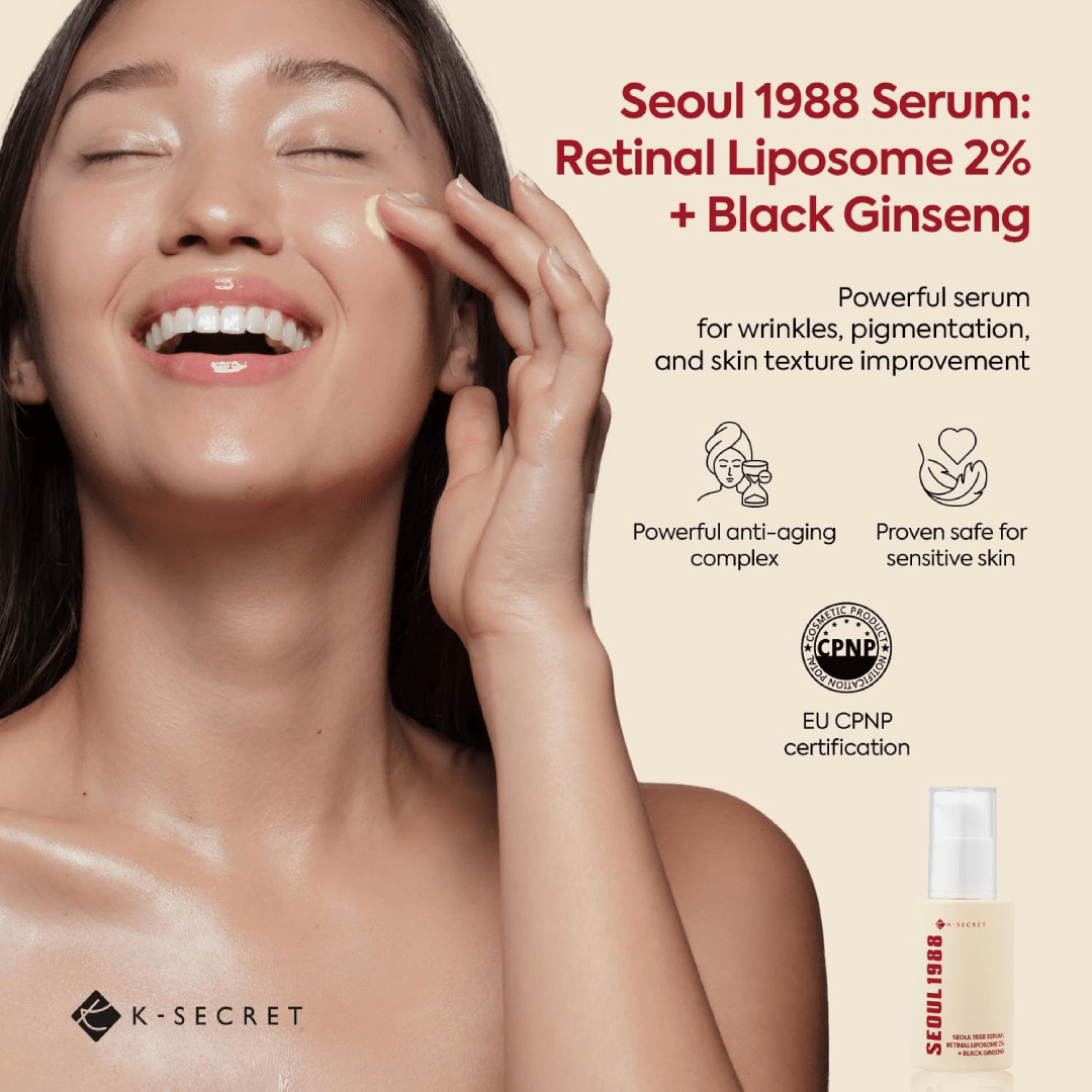 SEOUL 1988 Serum Retinal Liposome 2% + Black Ginseng 30ml - Image 3