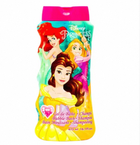 Disney Princess Kids 2-in-1 Bubble Bath Shampoo 475ml