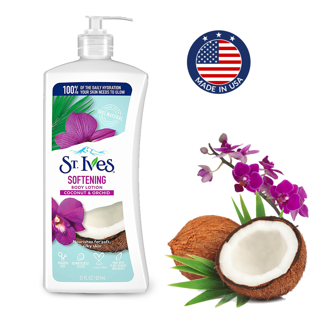 St. Ives Soft and Silky Coconut and Orchid Body Lotion 621ml - Image 3