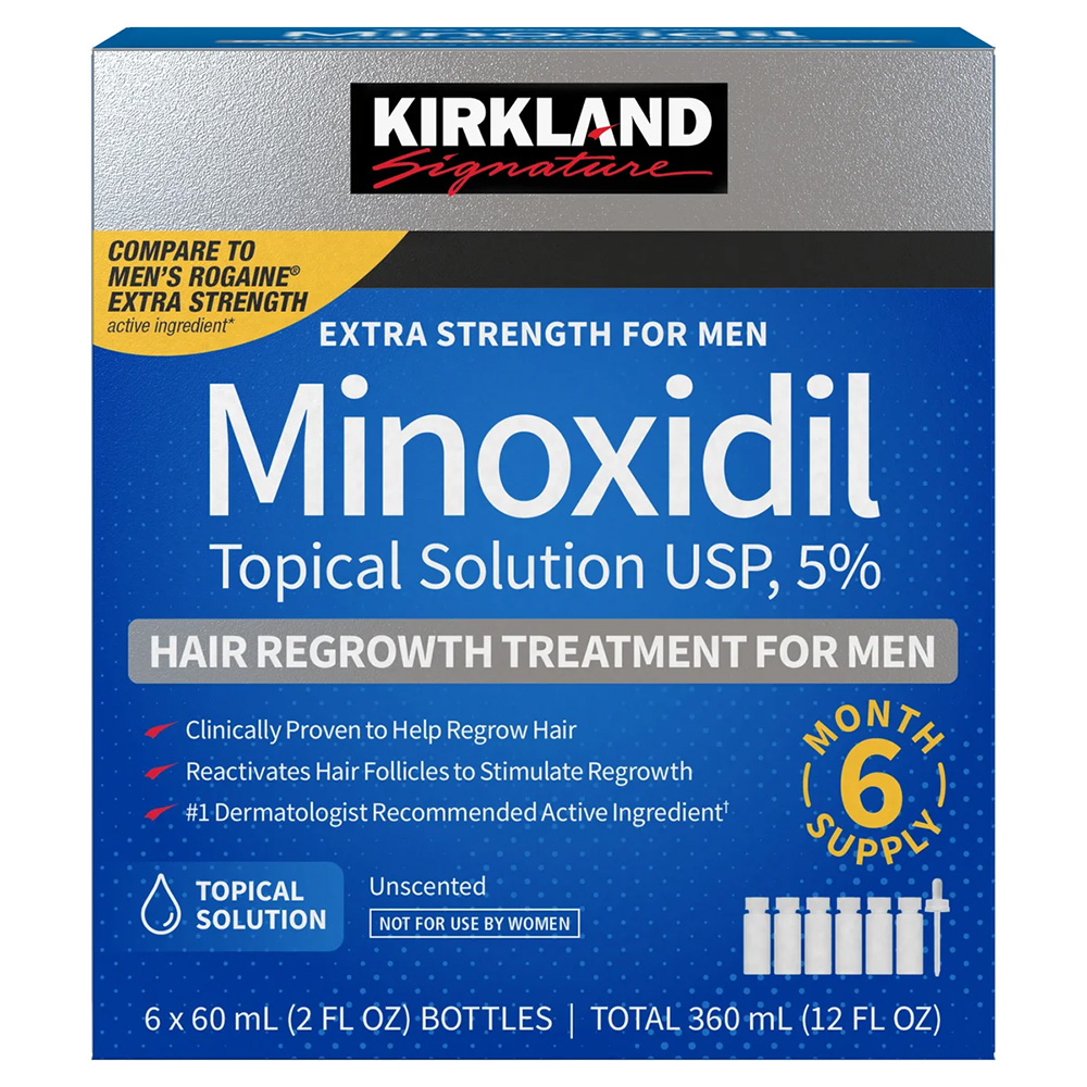 Kirkland Signature Minoxidil Hair Regrowth Treatment (Extra Strength for Men) Single 60ml - Image 2