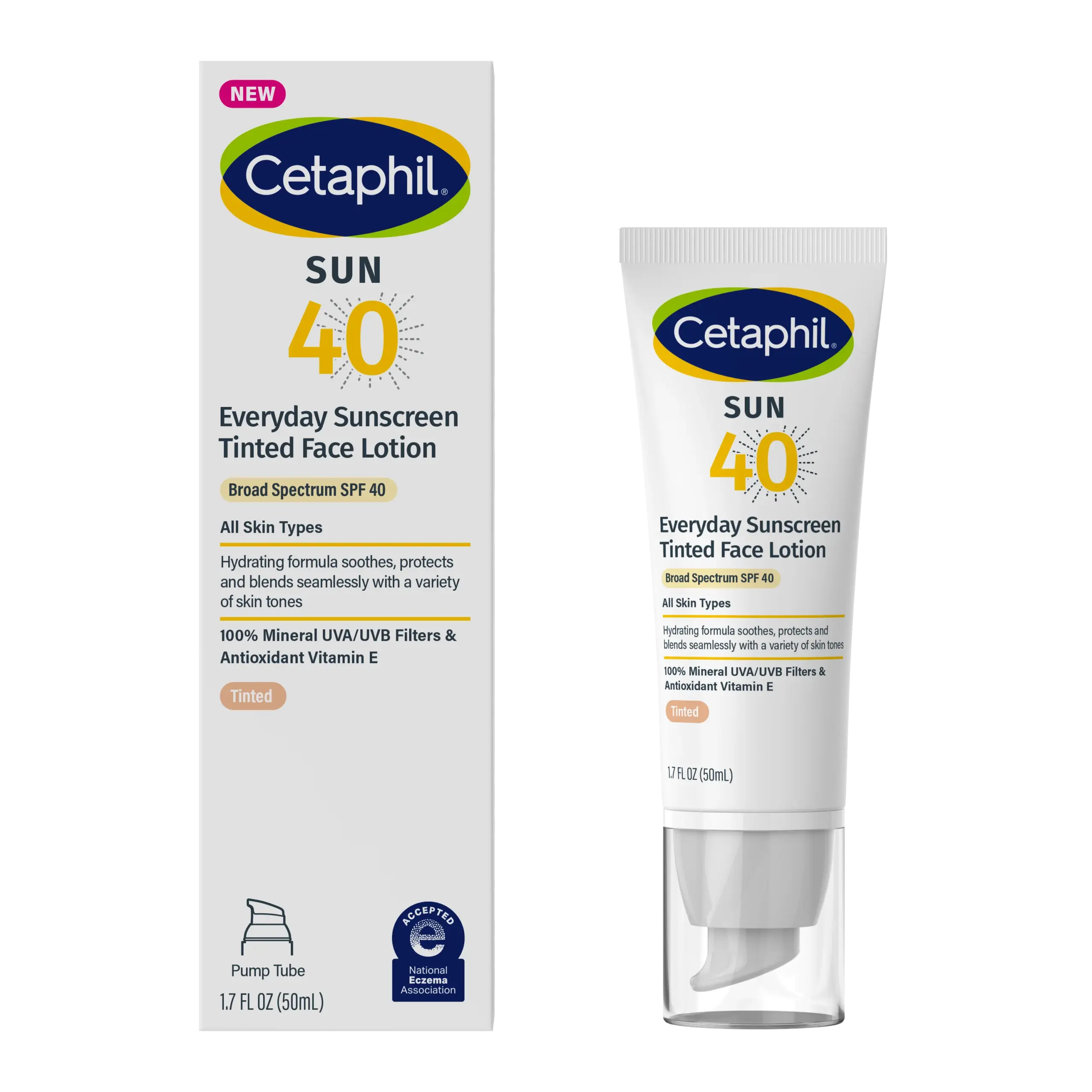 Cetaphil sun 40 everyday sunscreen tinted face lotion (50ml)