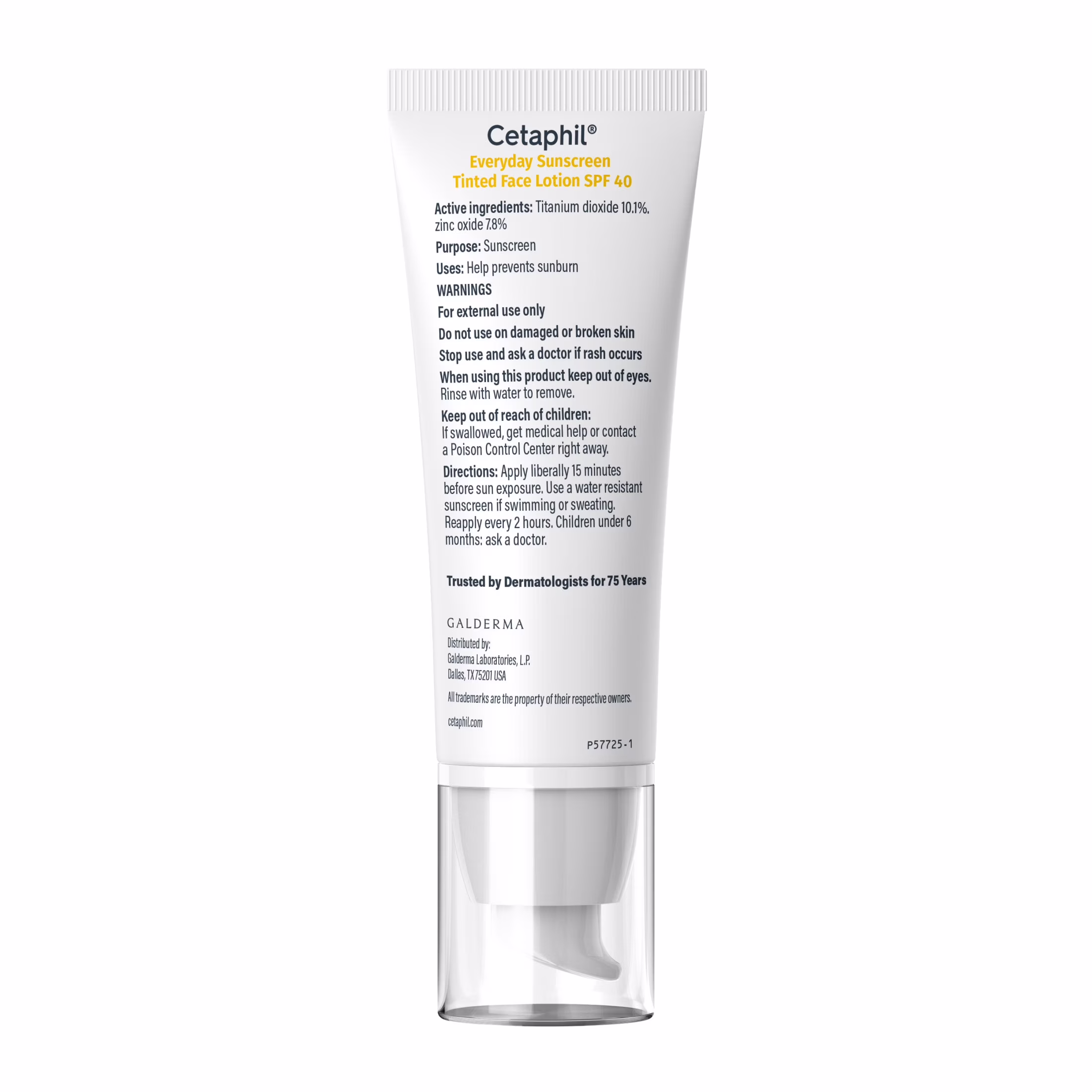 Cetaphil sun 40 everyday sunscreen tinted face lotion (50ml) - Image 2
