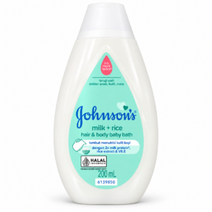 Johnson’s Milk + Rice Hair & Body Baby Bath – 200ml