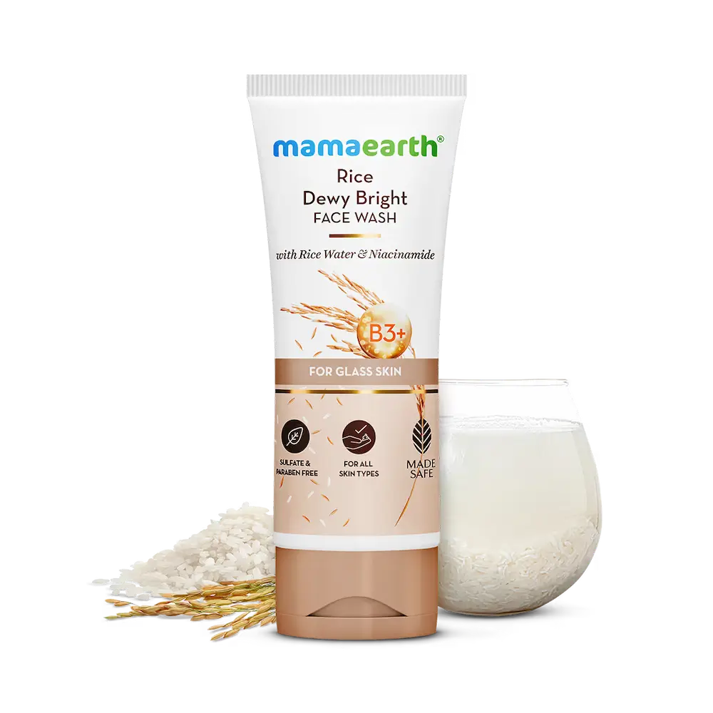 Mamaearth Rice Face Wash With Rice Water & Niacinamide for Glass Skin 100ml - Image 4